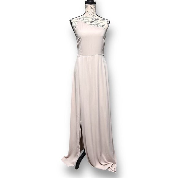 Show Me Your MuMu M Shannon One Shoulder Dress Show Me the Ring Slit Gown Formal - Picture 6 of 9